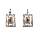 Earrings By Mariana Woman Chic Pearl Mineral and Silk Crystal Swarovski Crystals - Image 2