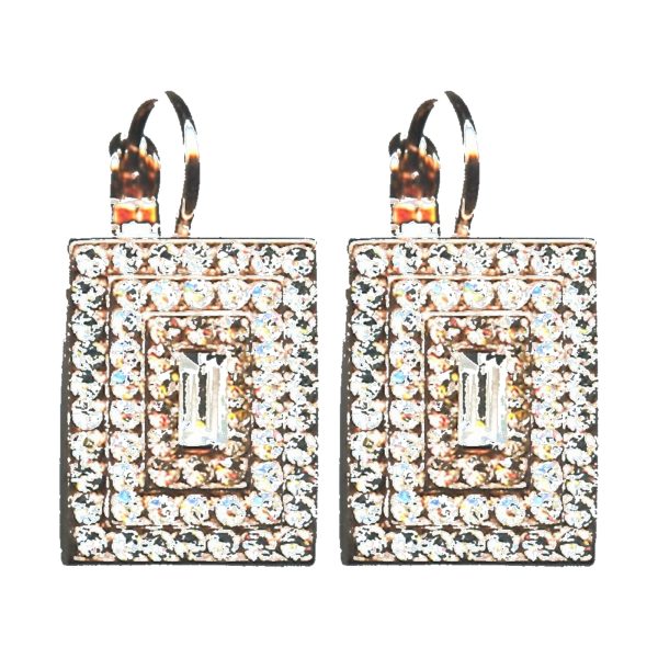 Earrings By Mariana Woman Silk and Crystal Moonligh and Light Swarovski Crystals