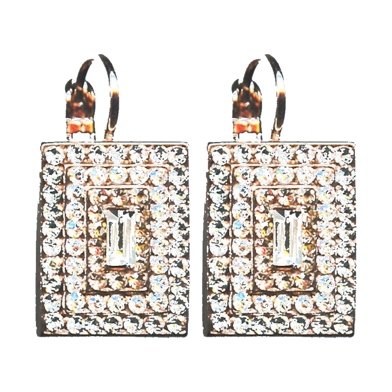 E-1000-3-MOL361-SP6-4 Earrings By Mariana Woman Silk and Crystal Moonligh and Light Swarovski Crystals - Image 1