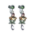 Earrings By Mariana Woman Stylish Citrine and Fern Green Swarovski Crystals - Image 2