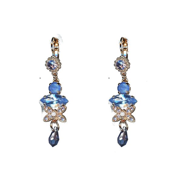 Earrings By Mariana Woman Vibrant Pearl and Lavender Swarovski Crystals