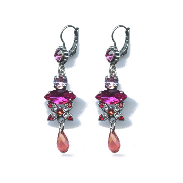 Earrings By Mariana Woman Eye-Catching Purple Opal and Turq Swarovski Crystals