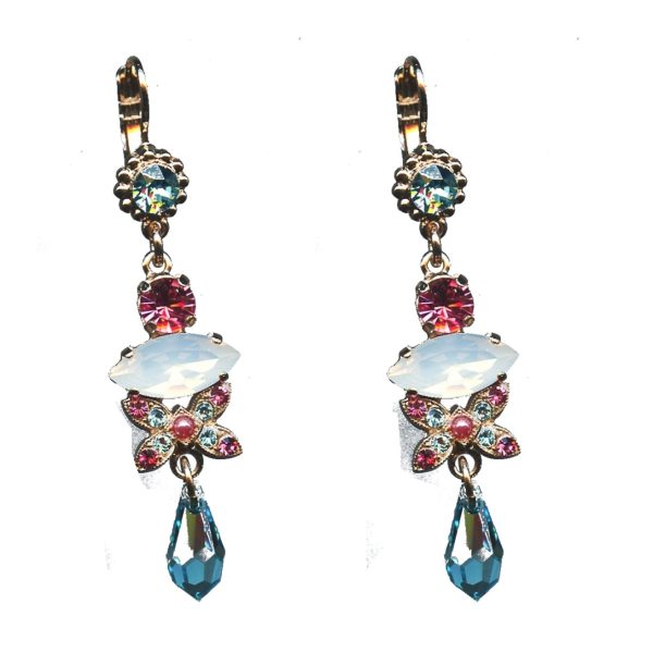 Earrings By Mariana Woman Modern Pinks and Blues Swarovski Crystals