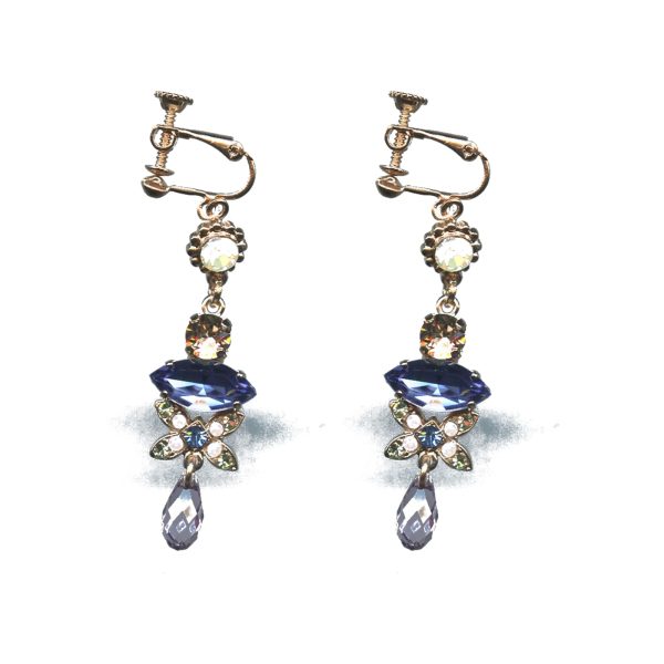 Earrings By Mariana Woman Pinks and light sapphire and Swarovski Crystals