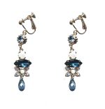 Earrings By Mariana Woman Chic White Opal and Montana Blue Swarovski Crystals
