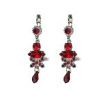 Earrings By Mariana Woman Vibrant Siam and Ruby and Burgundy Swarovski Crystals