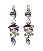 Earrings By Mariana Woman Light amethyst and Crystal Swarovski Crystals - Image 2