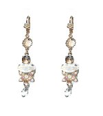 Earrings By Mariana Woman Rosewater Opalescent and Clear and Swarovski Crystals - Image 2