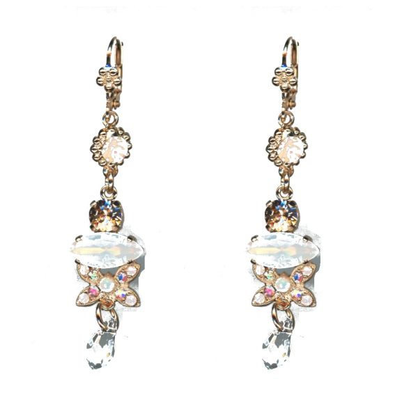 Earrings By Mariana Woman Rosewater Opalescent and Clear and Swarovski Crystals