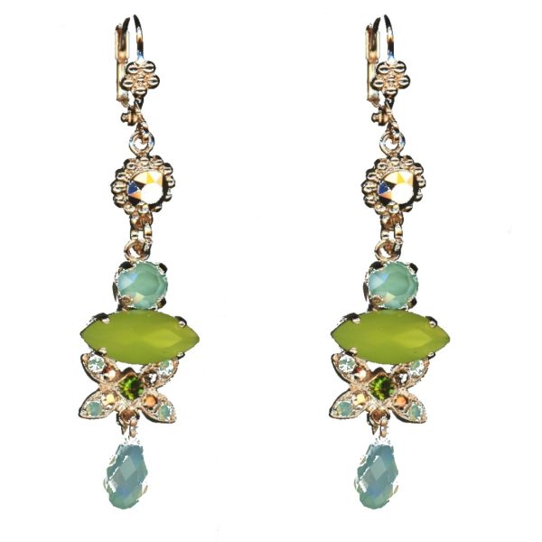 Earrings By Mariana Woman Stylish Pacific Opal and Rose Gold Swarovski Crystals