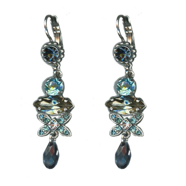 Earrings By Mariana Woman Romantic Montana and Teal Swarovski Crystals