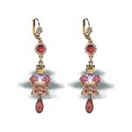 Earrings By Mariana Woman Light Smoked Topaz and Crystal Swarovski Crystals