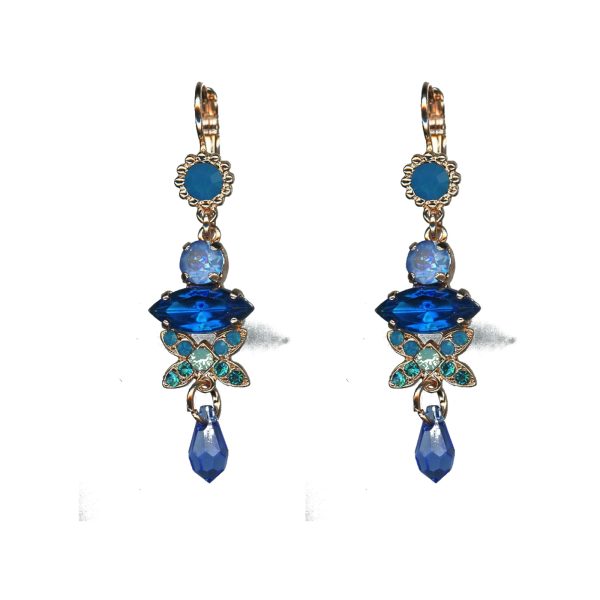 Earrings By Mariana Woman Caribbean Blue Opal and Sapphire Swarovski Crystals