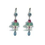 Earrings By Mariana Woman Timeless White Opal and Rose Swarovski Crystals - Image 2