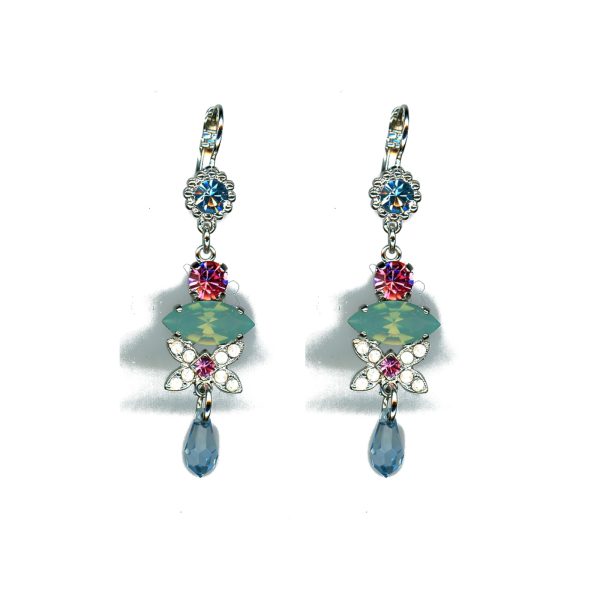Earrings By Mariana Woman Timeless White Opal and Rose Swarovski Crystals