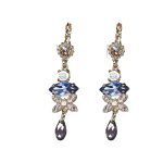 Earrings By Mariana Woman Luxurious Violet and Tanzanite Swarovski Crystals