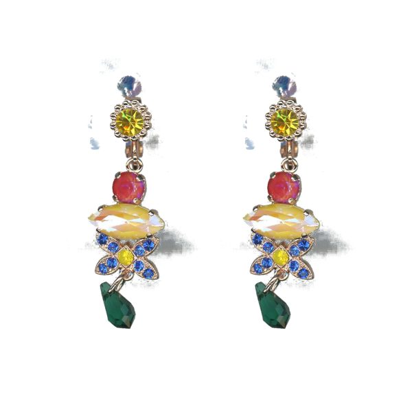 Earrings By Mariana Woman Dazzling Topaz and Sun Kissed Blush Swarovski Crystals