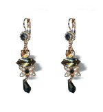 Earrings By Mariana Woman Elegant Jet and Black Diamond Swarovski Crystals - Image 2