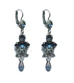 Earrings By Mariana Woman Striking Montana Blue Swarovski Crystals