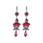 Earrings By Mariana Woman Lovely Amethyst and Siam Swarovski Crystals - Image 2
