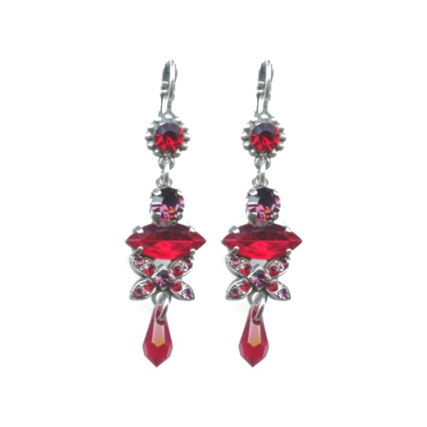 Earrings By Mariana Woman Lovely Amethyst and Siam Swarovski Crystals