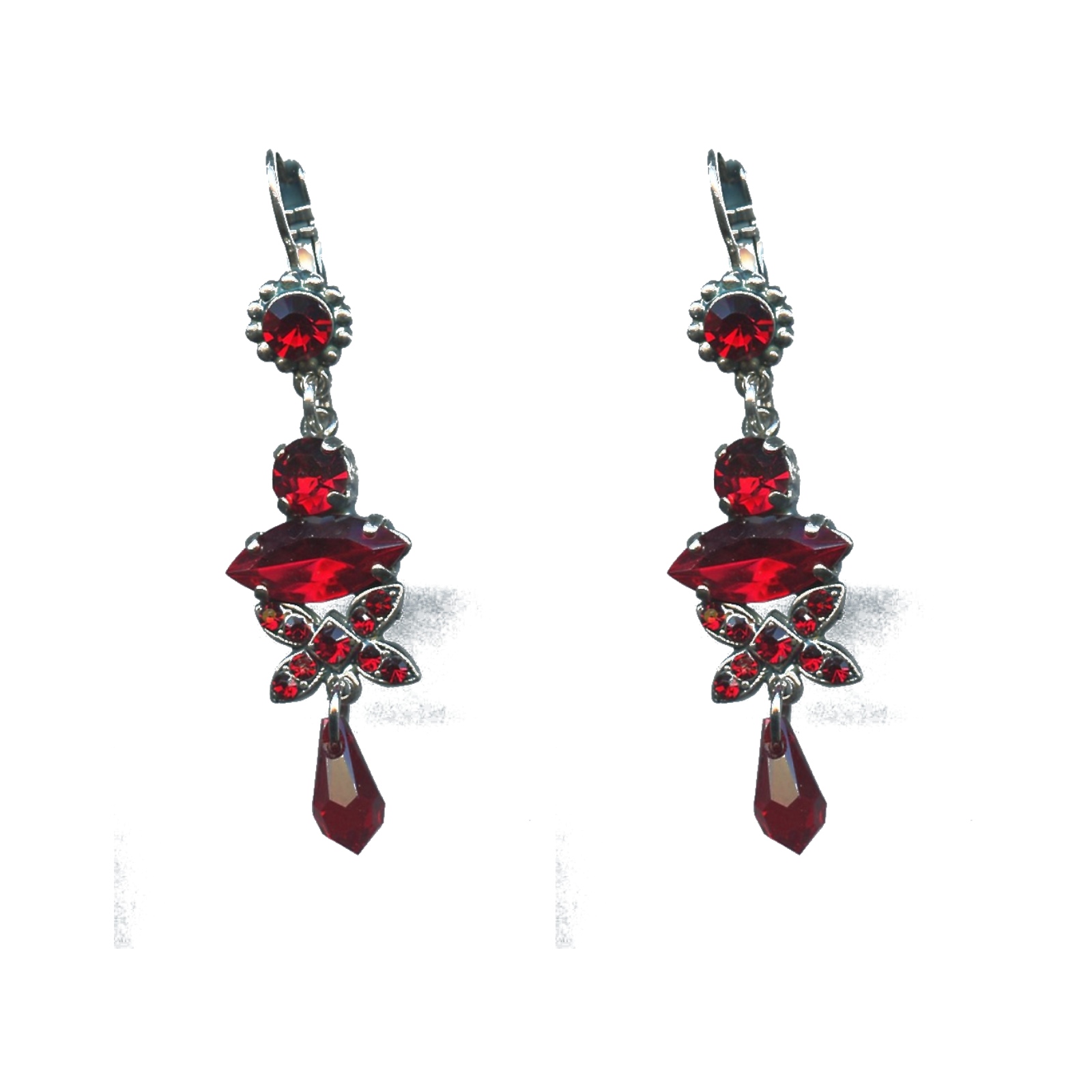E-1001-208208-SP6 Earrings By Mariana Woman Feminine Siam Swarovski Crystals - Image 1