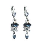 Earrings By Mariana Woman Chic Montana Blue and Light Blue Swarovski Crystals