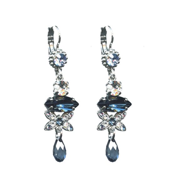 Earrings By Mariana Woman Chic Montana Blue and Light Blue Swarovski Crystals