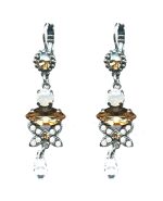 Earrings By Mariana Woman Fashionable White Opal and AB Swarovski Crystals - Image 2