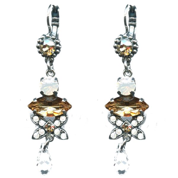 Earrings By Mariana Woman Fashionable White Opal and AB Swarovski Crystals