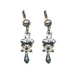 Earrings By Mariana Woman Refined Pearl Mineral and Clear Swarovski Crystals - Image 2