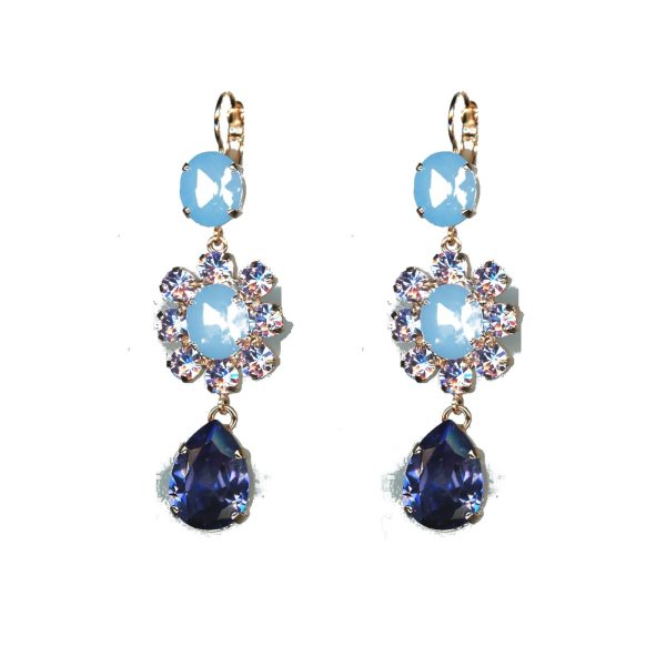 Earrings By Mariana Woman Stunning Pearl and Lavender Swarovski Crystals