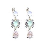 Earrings By Mariana Woman Timeless Pinks and light sapphire and chrysolite Swarovski Crystals