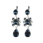 Earrings By Mariana Woman Charming White Opal and Montana Blue Swarovski Crystals - Image 2