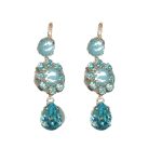 Earrings By Mariana Woman Classic Royal Blue and Yellow Swarovski Crystals