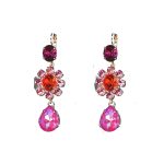 Earrings By Mariana Woman Sophisticated and Cream Pearl and Siam Swarovski Crystals