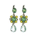 Earrings By Mariana Woman Romantic Yellow Opal and Chrysolite Swarovski Crystals - Image 2