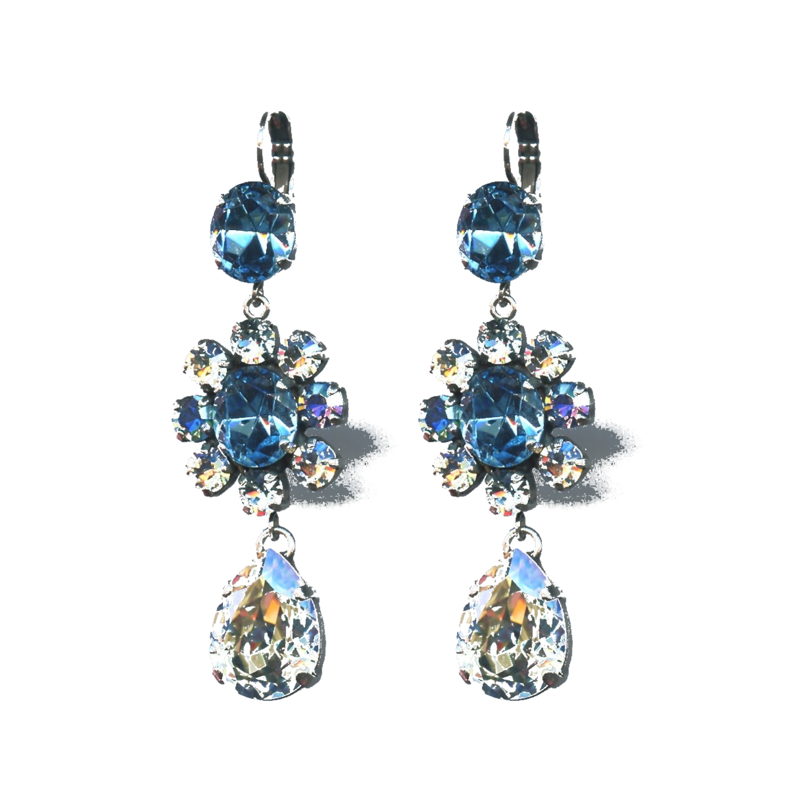 E-1156-2-141-SP6 Earrings By Mariana Woman Modern Crystal Tabac Swarovski Crystals - Image 1
