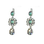 Earrings By Mariana Woman Sparkling Moonlight and AB Swarovski Crystals