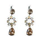 Earrings By Mariana Woman Luxurious Light Colorado Topaz and Clear Swarovski Crystals - Image 2