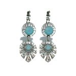 Earrings By Mariana Woman Sophisticated Turquoise and Crystal Swarovski Crystals