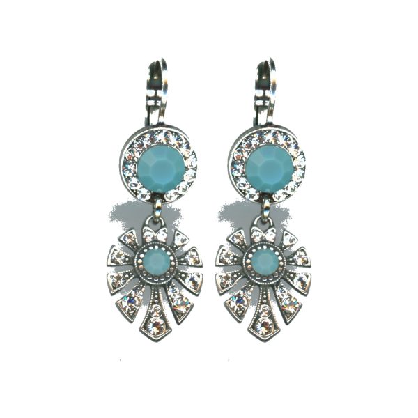 Earrings By Mariana Woman Sophisticated Turquoise and Crystal Swarovski Crystals
