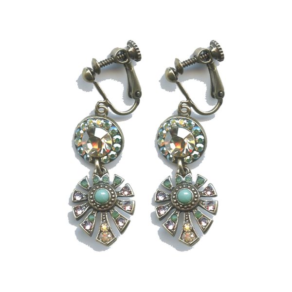 Earrings By Mariana Woman Radiant Amethyst and Citrine Swarovski Crystals