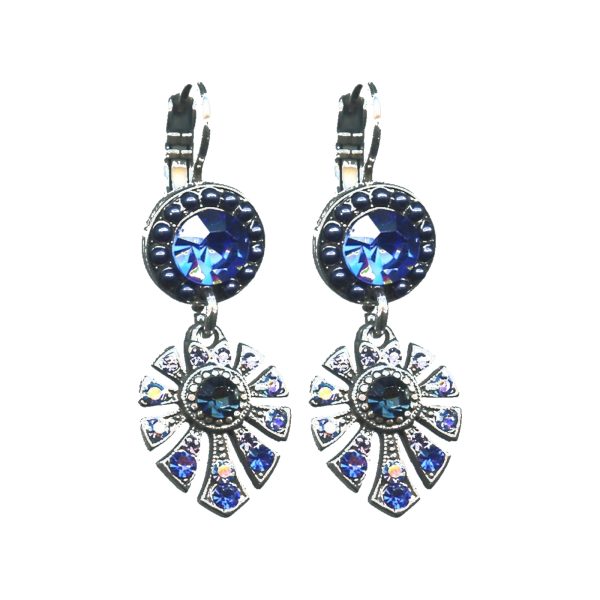 Earrings By Mariana Woman Distinctive Agate and Sapphire Swarovski Crystals