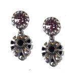 Earrings By Mariana Woman Timeless Jet and Pink Swarovski Crystals - Image 2