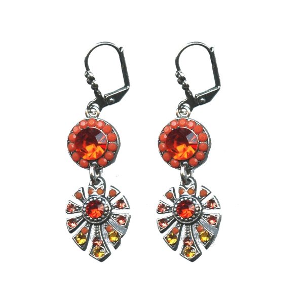 Earrings By Mariana Woman Sophisticated Sun and Light Siam Swarovski Crystals