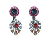 Earrings By Mariana Woman Striking Topaz and Turq Swarovski Crystals