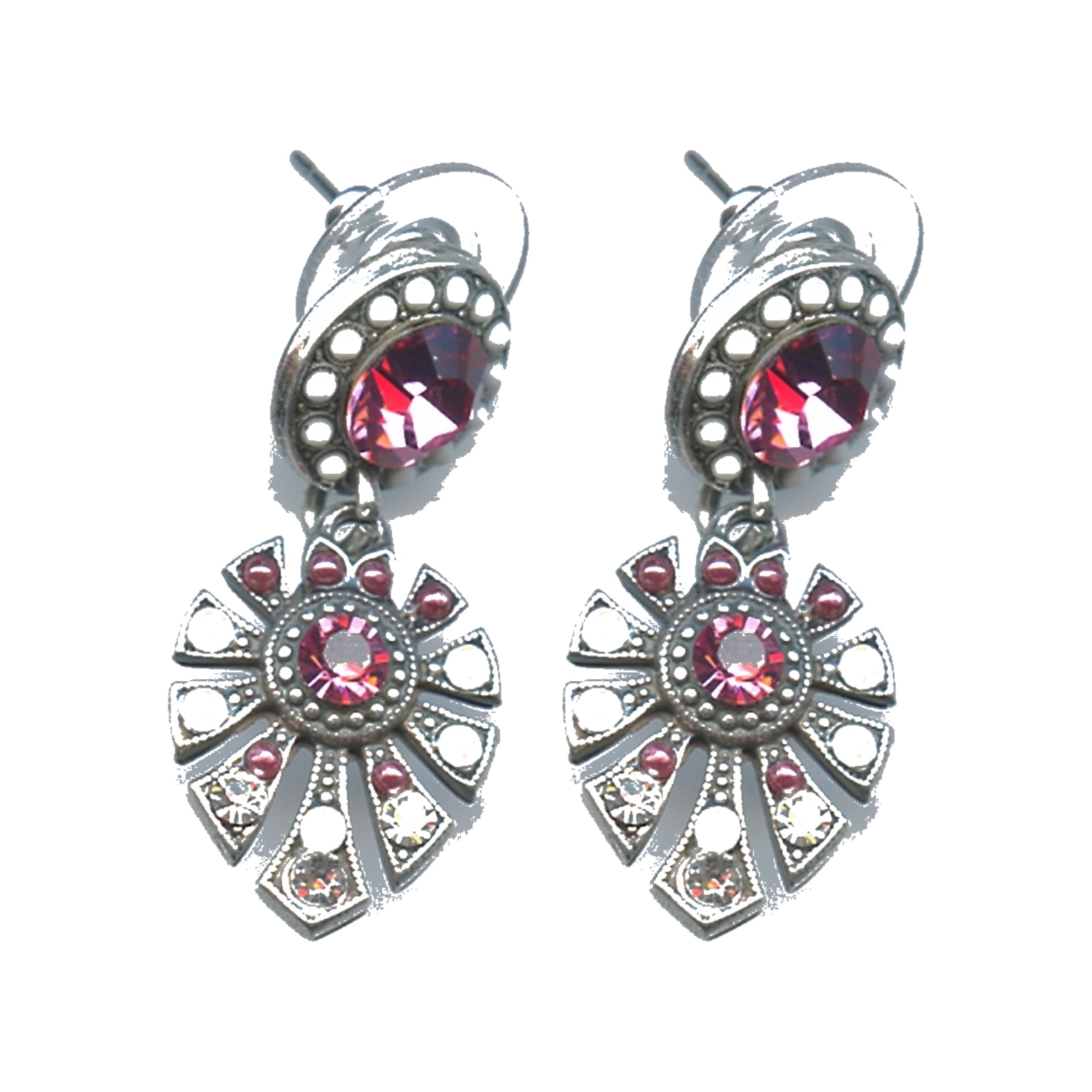 E-1514-3-1046-SP6 Earrings By Mariana Woman Vibrant Opal Swarovski Crystals - Image 1
