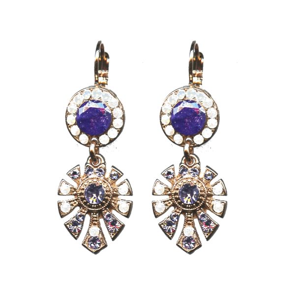 Earrings By Mariana Woman Lovely Shades of Purple and Shell Swarovski Crystals