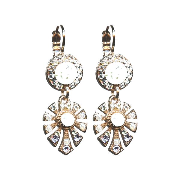 Earrings By Mariana Woman Timeless Opal and Clear Swarovski Crystals